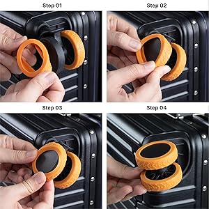 Amazon | [Gatoer] 8個セット スーツケース タイヤカバー